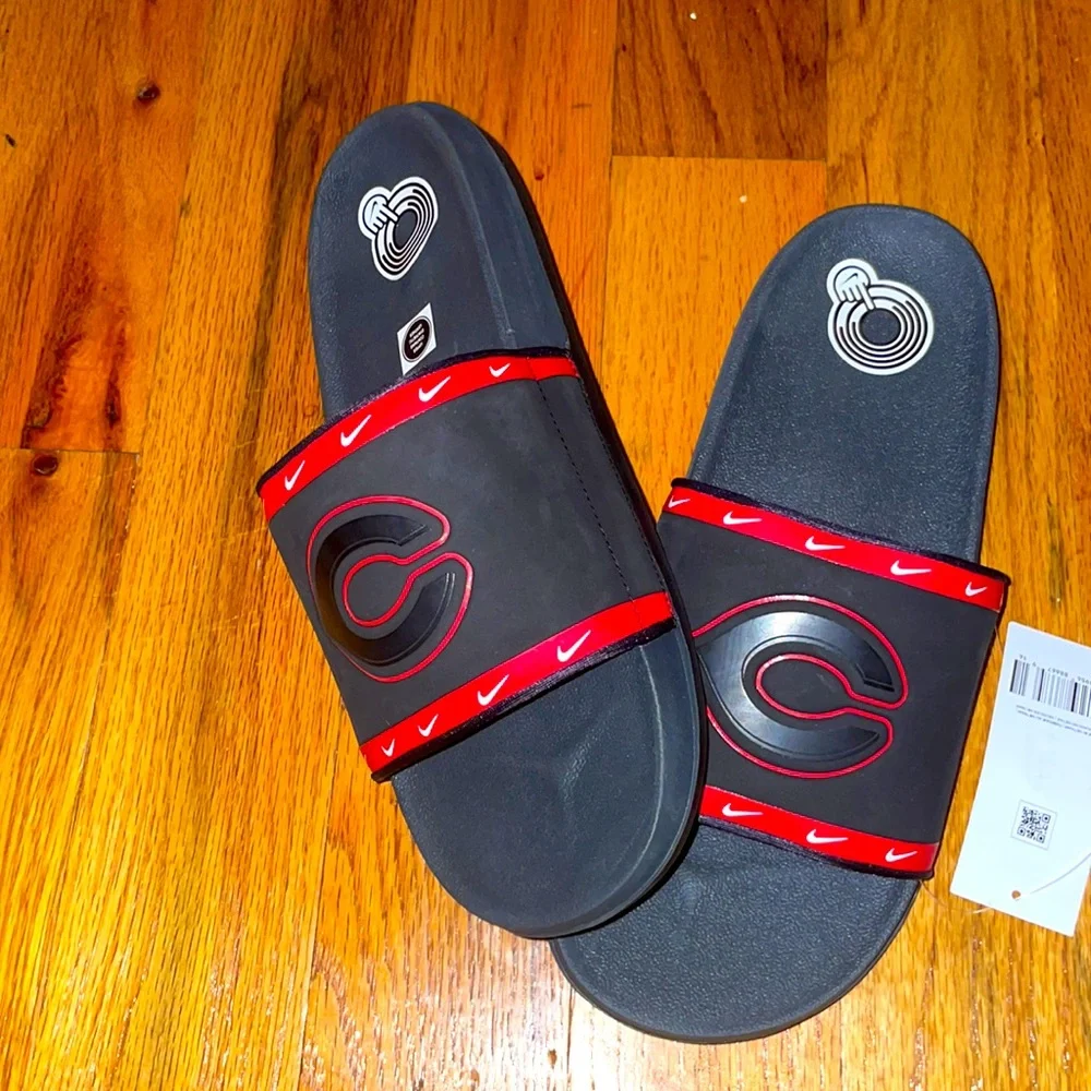 NEW MLB Cincinnati Reds Nike Team Off-Court Slide Sandals Womens 9 / Mens 8